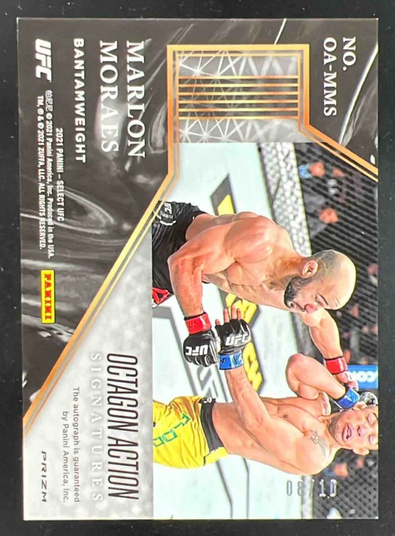 2021 Chronicles UFC Origins Autographs Gold #OA-MMS Marlon Moraes Auto /10 - Image 2