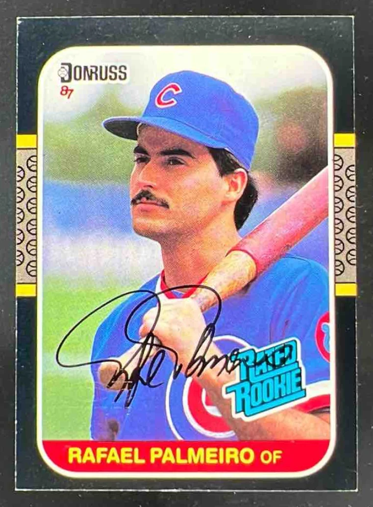 1987 Donruss #43 Rafael Palmeiro RC Autograph Buyback