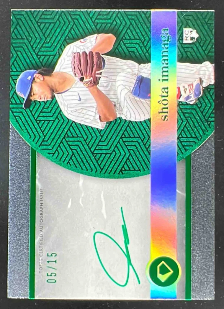 2024 Topps Diamond Icons White PolychromatINK Green Shota Imanaga RC Auto /15