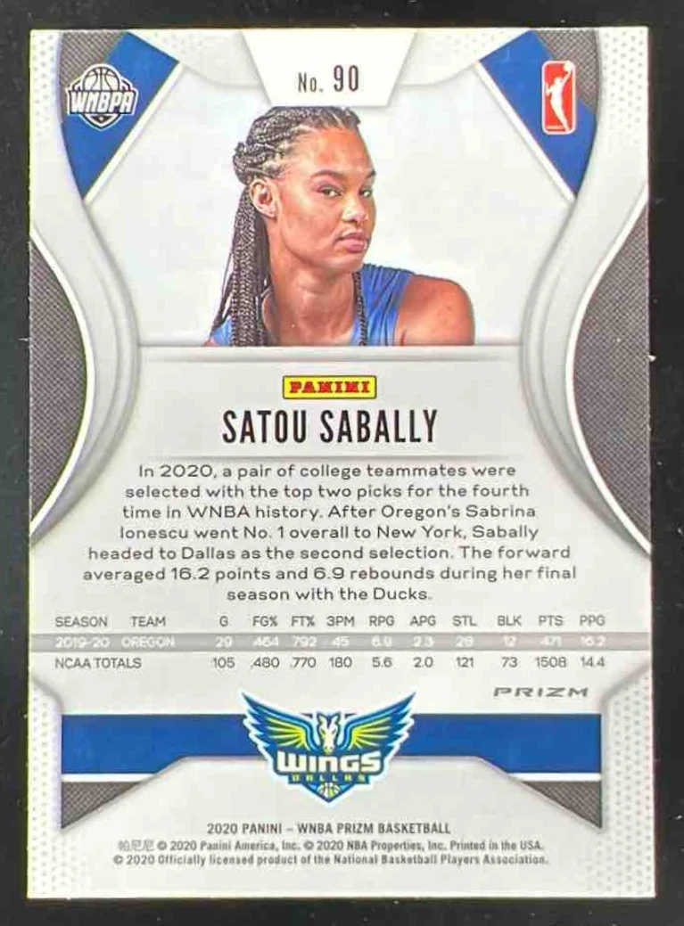 2020-21 Panini Prizm WNBA Green Prizm #90 Satou Sabally RC - Image 2