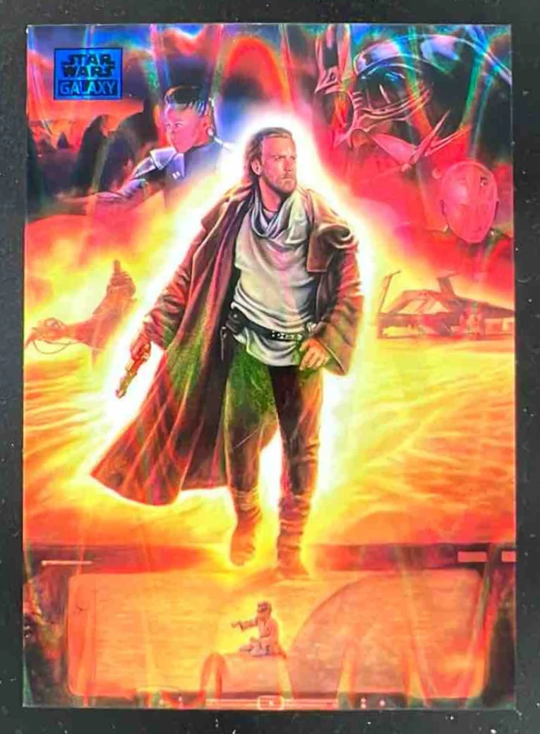 2025 Topps Chrome Star Wars Galaxy Blue Ray Wave Refractor Protecting hope /175