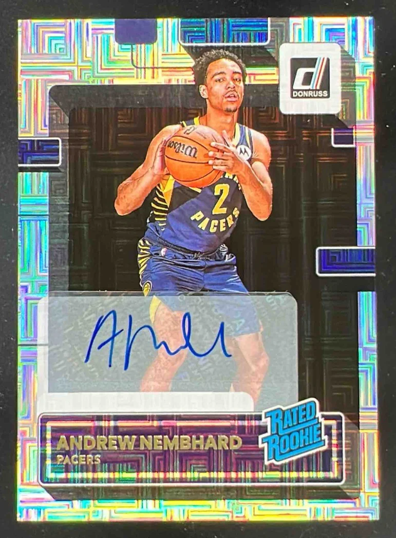 2022-23 Panini Donruss Rated Rookies Choice #231 Andrew Nembhard RC Auto