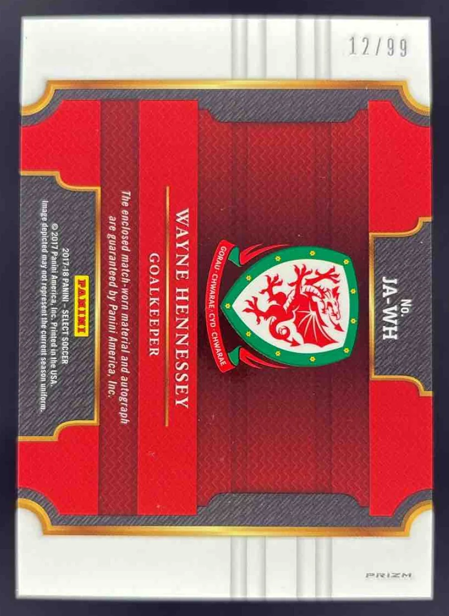 2017 Panini Select Jersey Autographs White #JA-WH Wayne Hennessey Auto /99 - Image 2