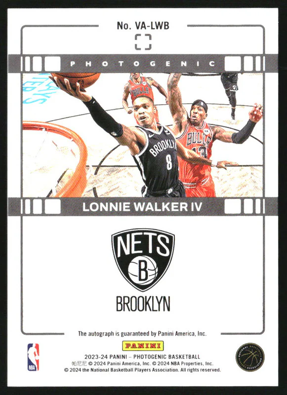 2023-24 Panini PhotoGenic Veteran Autographs Fireworks Lonnie Walker IV /5 - Image 2