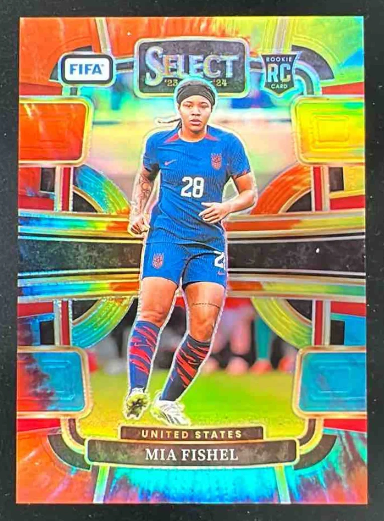2023 Panini Select FIFA Tie Dye Prizm #73 Mia Fishel RC /30