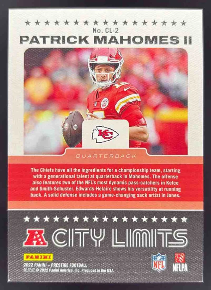 2022 Panini Prestige City Limits #CL-2 Patrick Mahomes II - Image 2