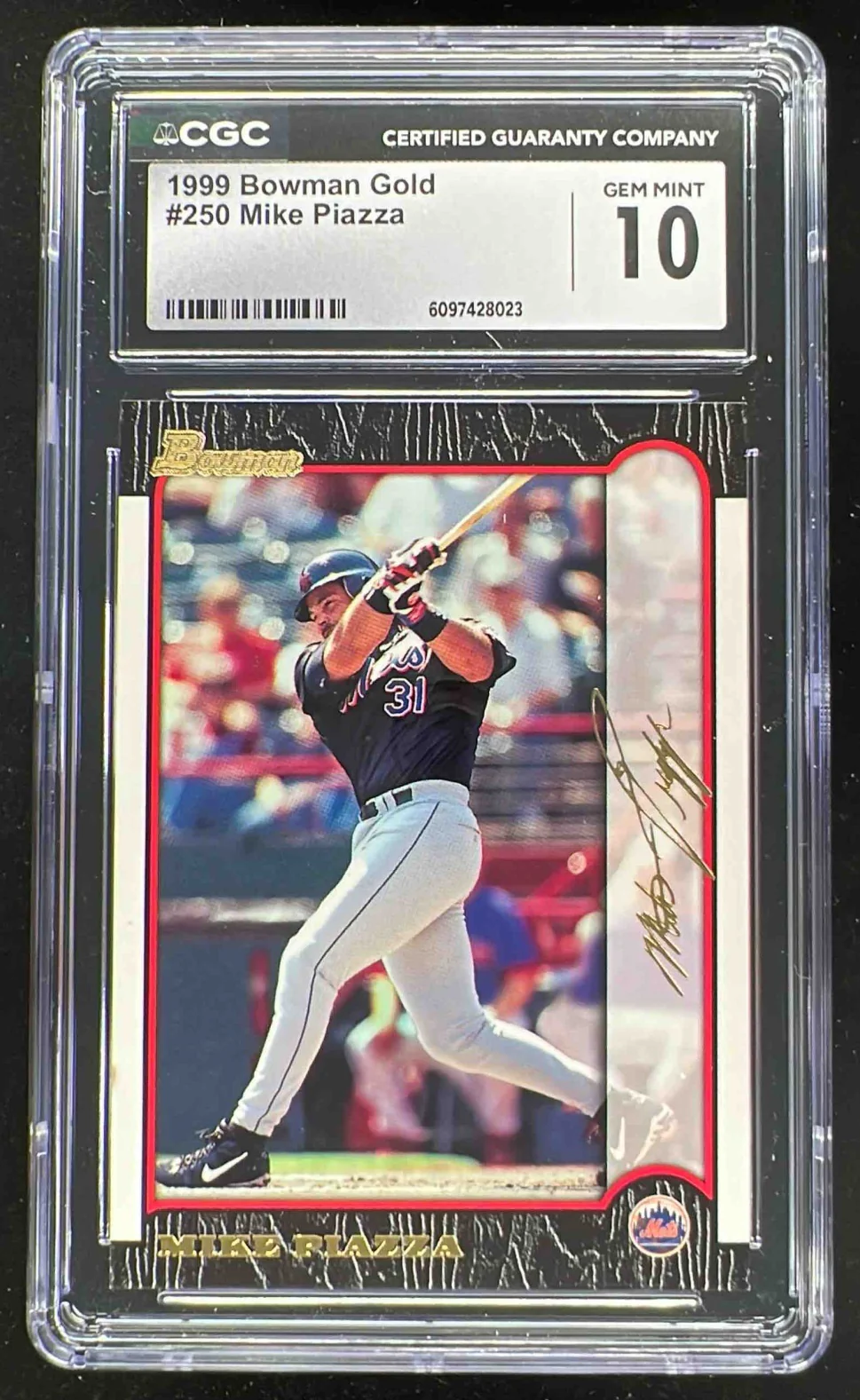 1999 Bowman Gold #250 Mike Piazza /99 CGC 10