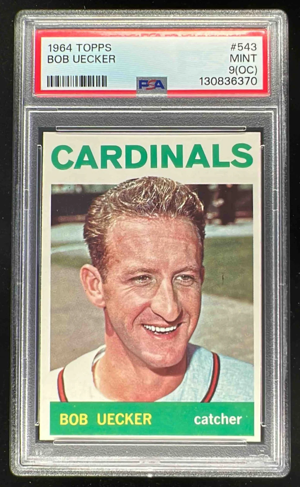 1964 Topps #543 Bob Uecker PSA 9