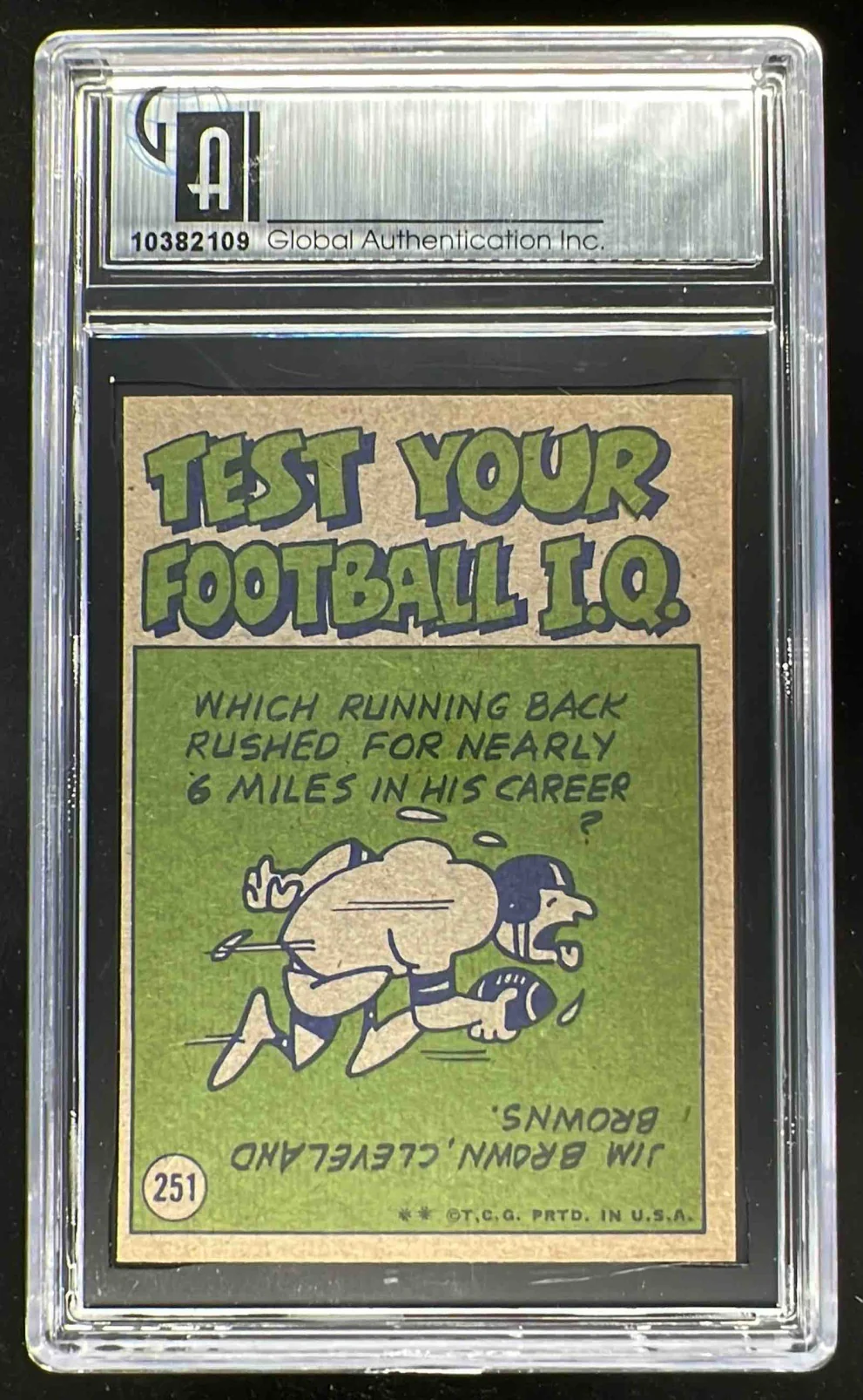 1972 Topps #251 Johnny Unitas GAI 9 - Image 2