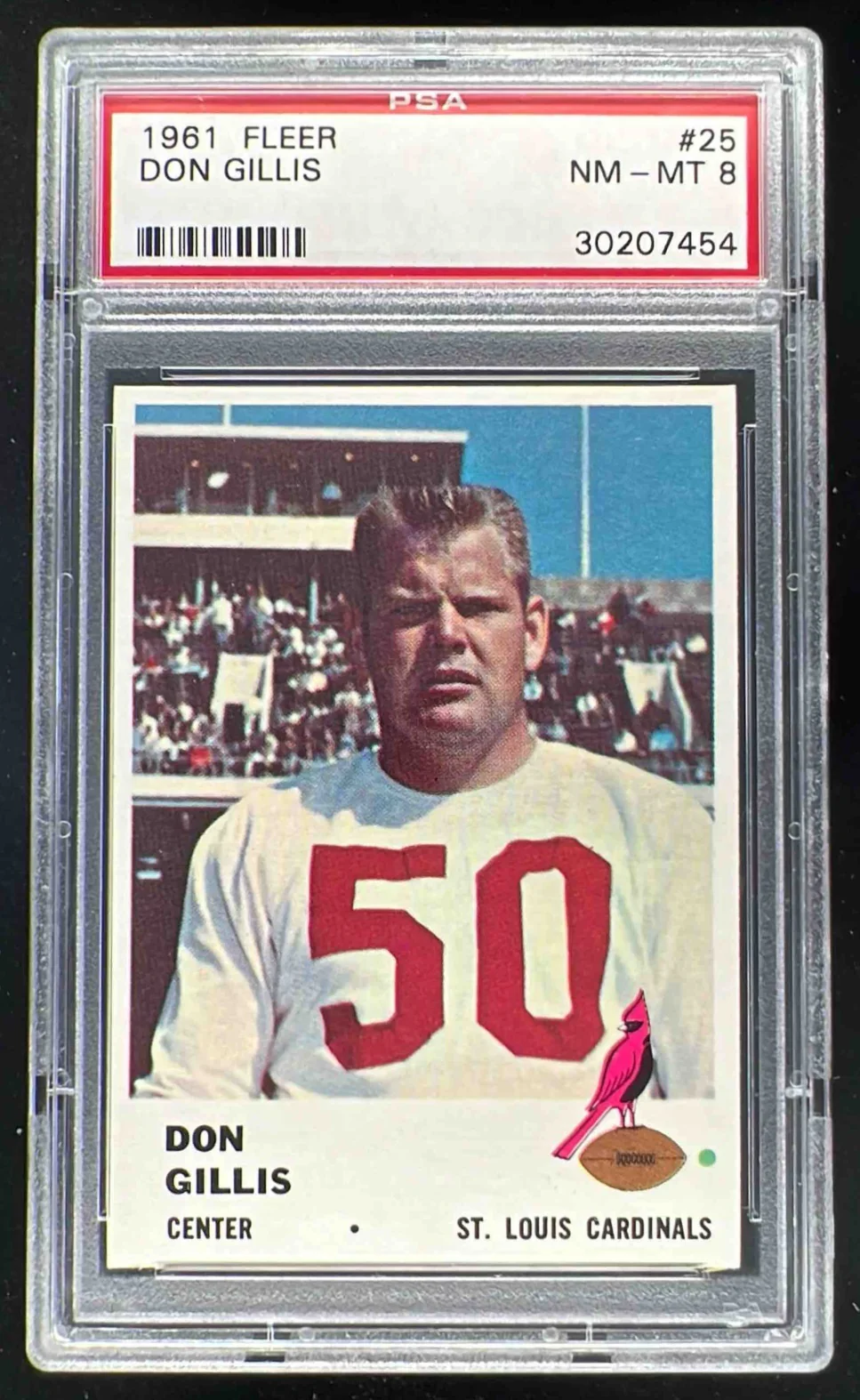 1961 Fleer #25 Don Gillis PSA 8