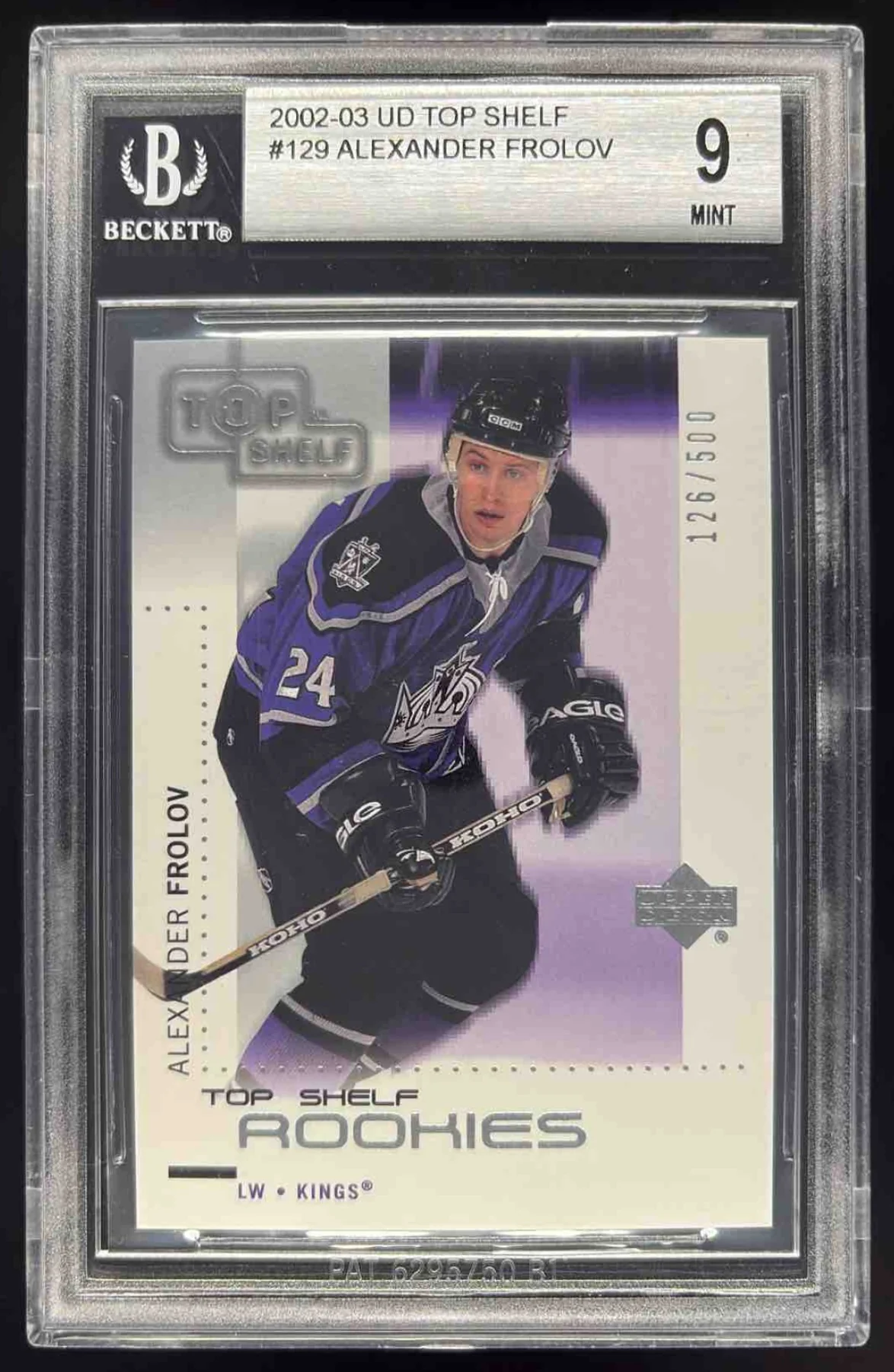2002-03 Upper Deck Top Shelf #129 Alexander Frolov RC /500 BGS 9