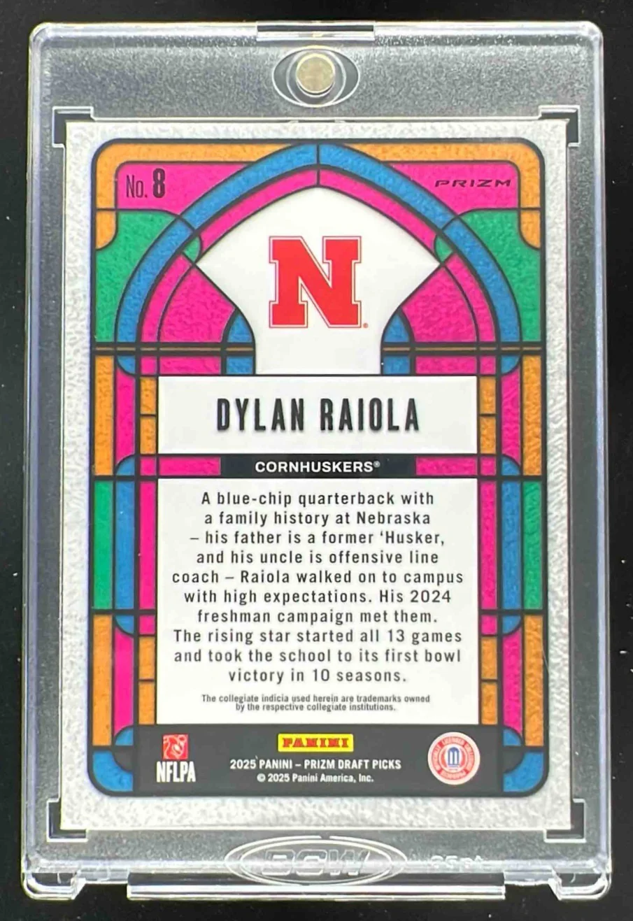 2025 Panini Prizm Draft Picks Stained Glass #8 Dylan Raiola - Image 2