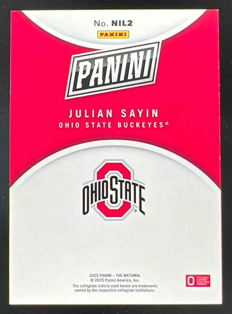 2025 Panini Silver Packs Wrapper Redemption Panini NIL #NIL2 Julian Sayin /499 - Image 2