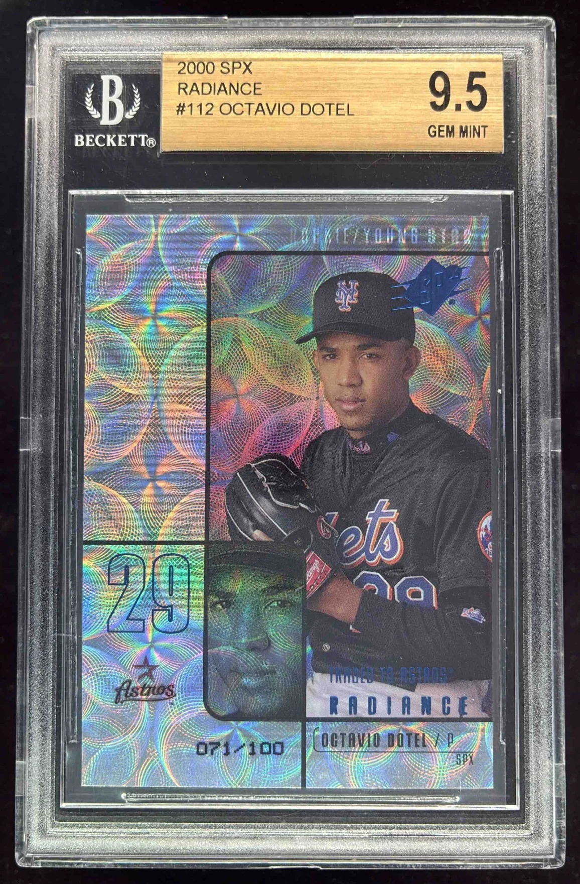 2000 SPx Radiance #112 Octavio Dotel /100 BGS 9.5