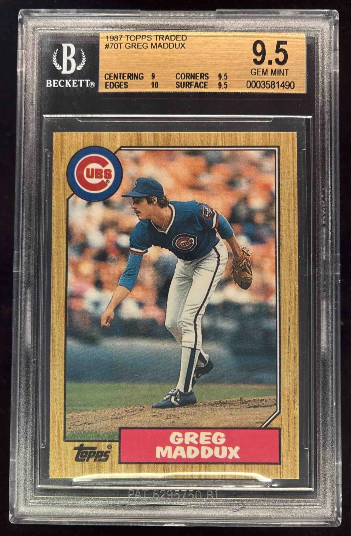 1987 Topps Traded #70T Greg Maddux RC BGS 9.5