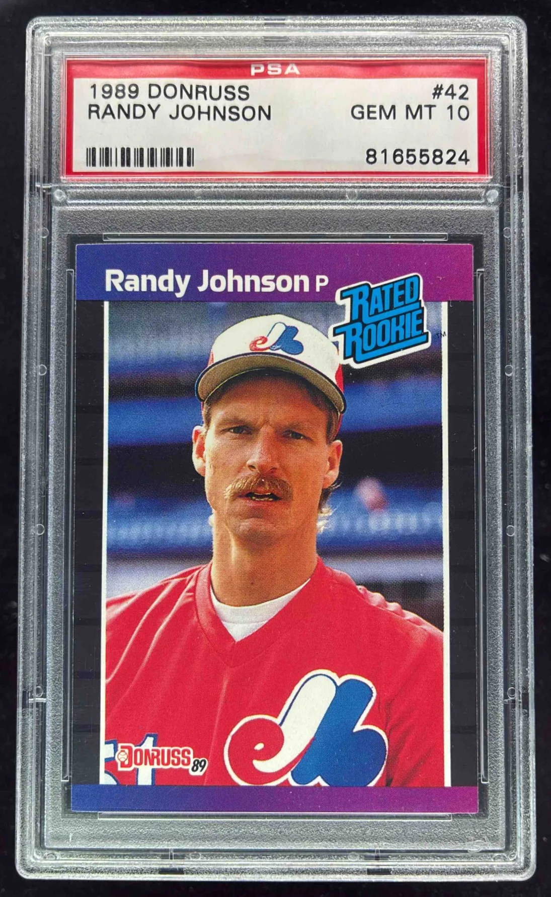 1989 Donruss #42 Randy Johnson UER RC Rated Rookie PSA 10