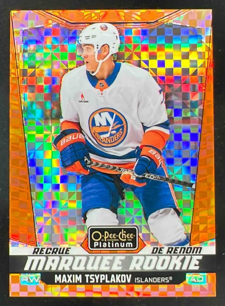 2024-25 O-Pee-Chee Platinum Orange Checkers #277 Maxim Tsyplakov RC Rookie /25
