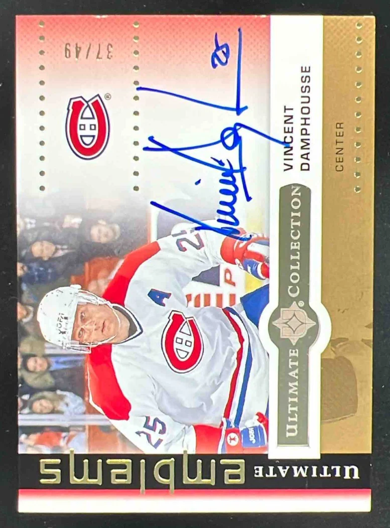 2024 Ultimate Collection Emblems Auto Gold #UE-VD Vincent Damphousse Auto /49
