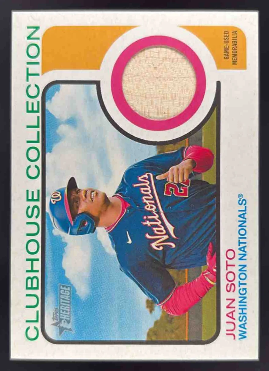 2022 Topps Heritage Clubhouse Collection Relics High Number #CCRJS Juan Soto