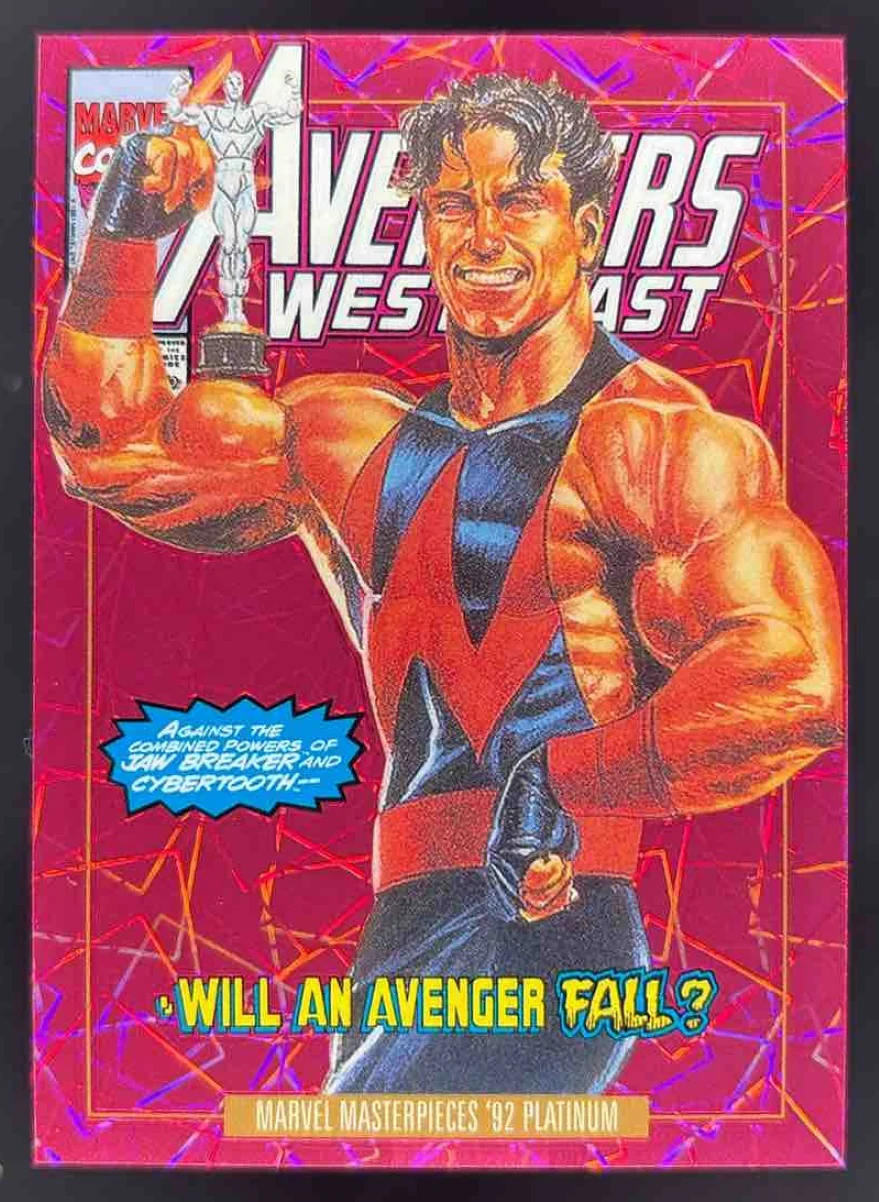 2024 Upper Deck Marvel '92 Platinum Variant Cover Pink Lasers Wonder Man /692
