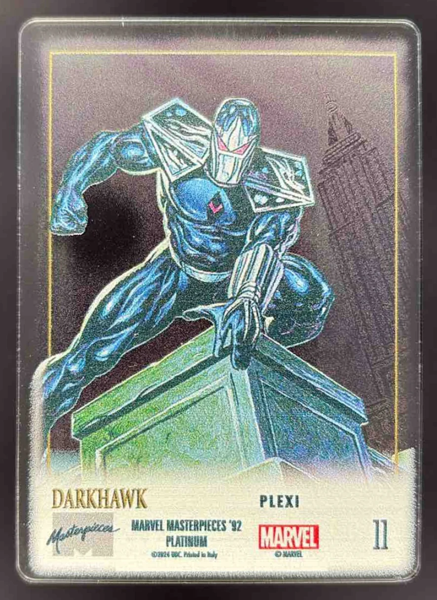2024 Upper Deck Marvel Masterpieces '92 Platinum Plexi #11 Darkhawk - Image 2