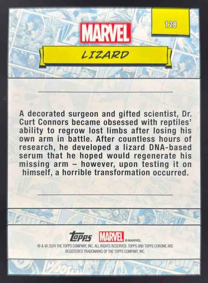 2024 Topps Chrome Marvel Green Gamma Ray Wave Refractor #128 Lizard /99 - Image 2