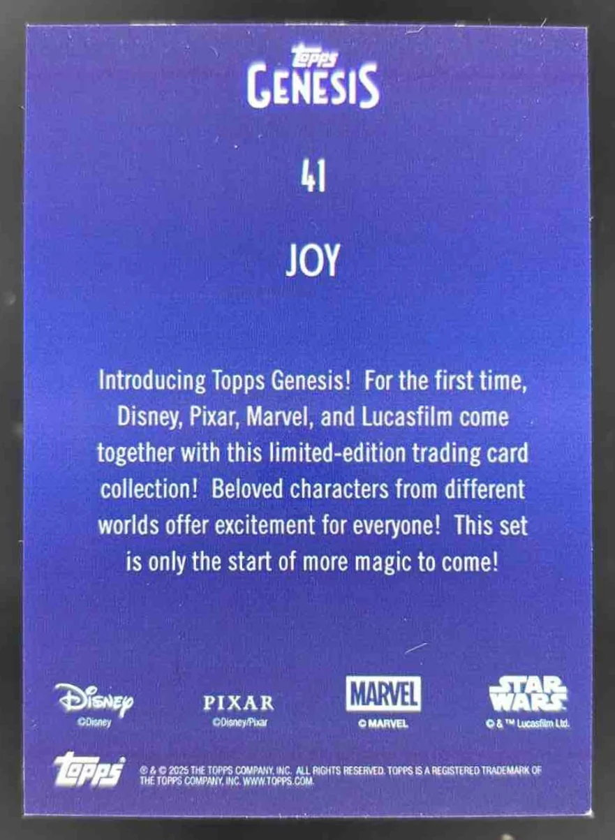 2025 Topps Disney Genesis #41 Joy /99 - Image 2