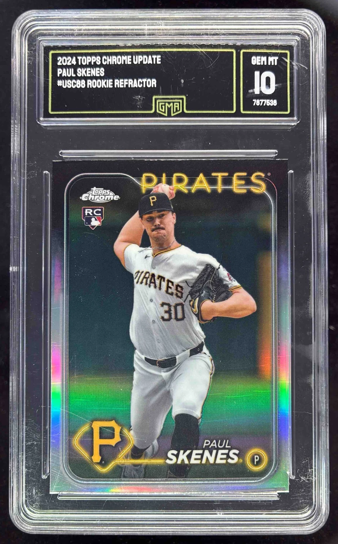 2024 Topps Chrome Update Refractor #USC88 Paul Skenes RC GMA 10