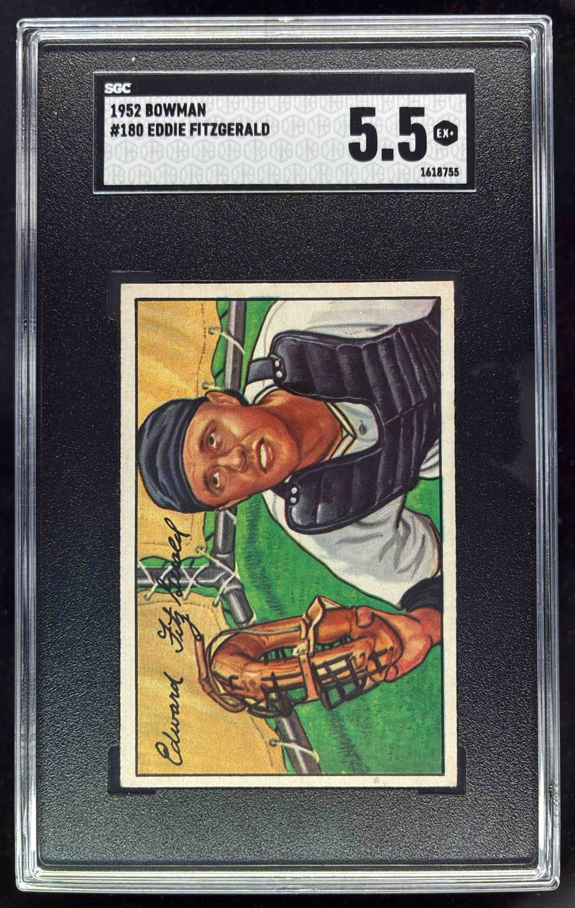 1952 Bowman #180 Eddie FitzGerald SGC 5.5