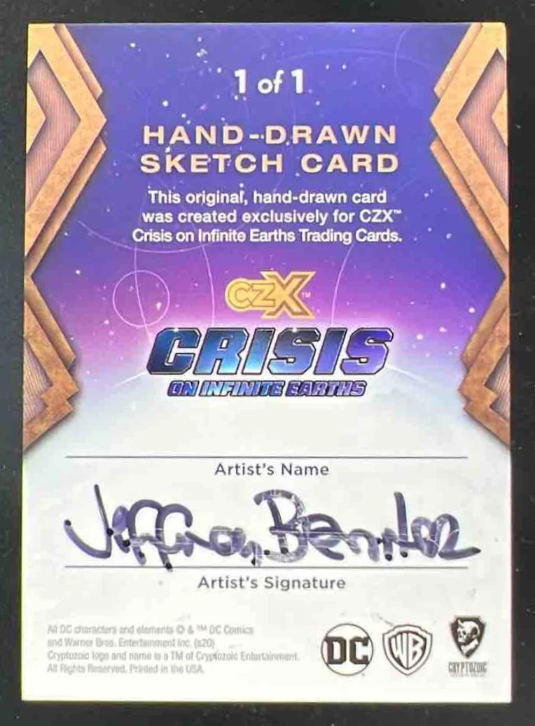 Cryptozoic DC Sketch Card Artist Autograph Jeffrey B Flash Auto 1/1 - Image 2