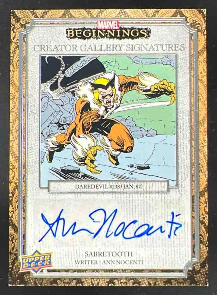 2022 Upper Deck Marvel Creator Gallery Nocenti Sabretooth Daredevil #238 Auto