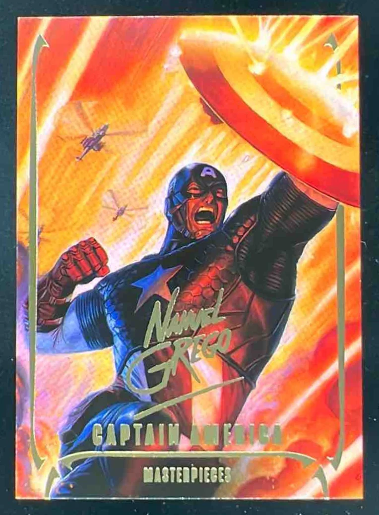 2024 Upper Deck Marvel Masterpieces Nahuel Grego Gold Foil #90 Captain America