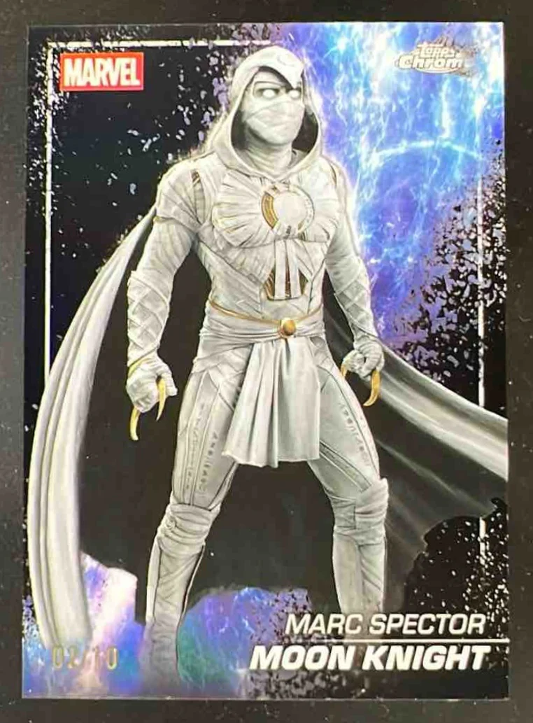 2025 Topps Chrome Marvel Studios The Snap Variation Black #S-129 Moon Knight /10