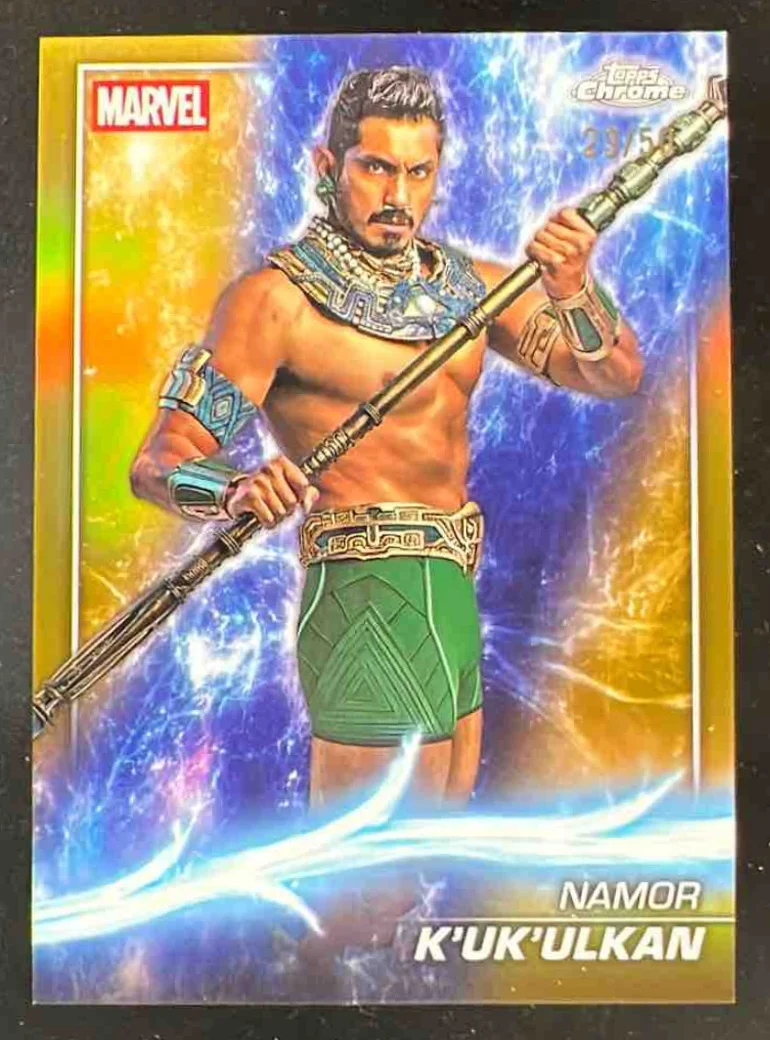 2025 Topps Chrome Marvel Studios Gold Refractor #141 K'uk'ulkan /50