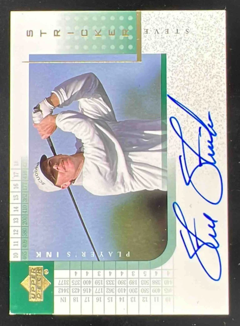 2001 Upper Deck Player's Ink #SSt Steve Stricker Auto