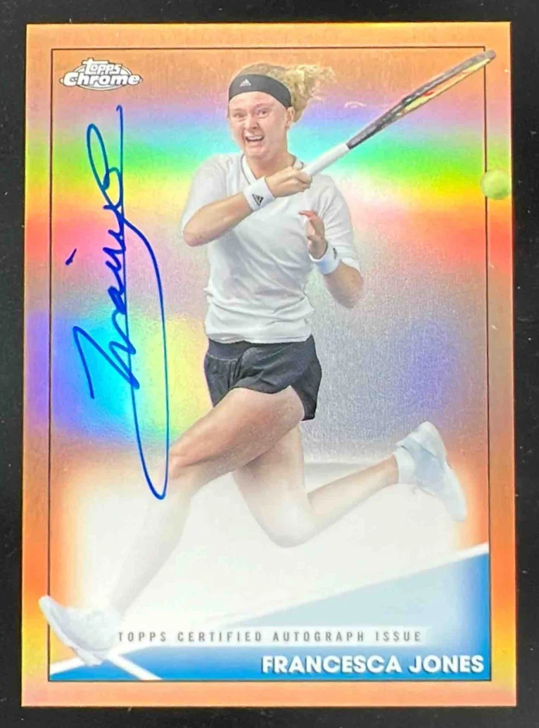 2021 Topps Chrome Chrome Autographs Orange #CA-FJ Francesca Jones Auto /25