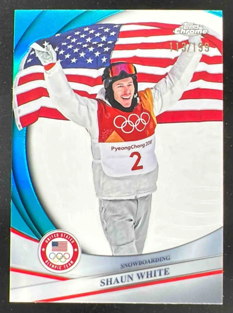 2026 Topps Chrome U.S. Winter Olympic Hopefuls Aqua #98 Shaun White /199