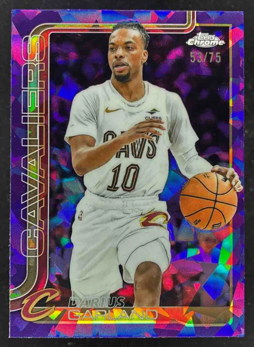 2025-26 Topps Chrome Sapphire Purple Refractor #76 Darius Garland /75