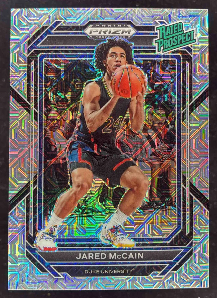 2023-24 Panini Prizm Draft Picks Rated Prospect Mojo #2 Jared McCain /25
