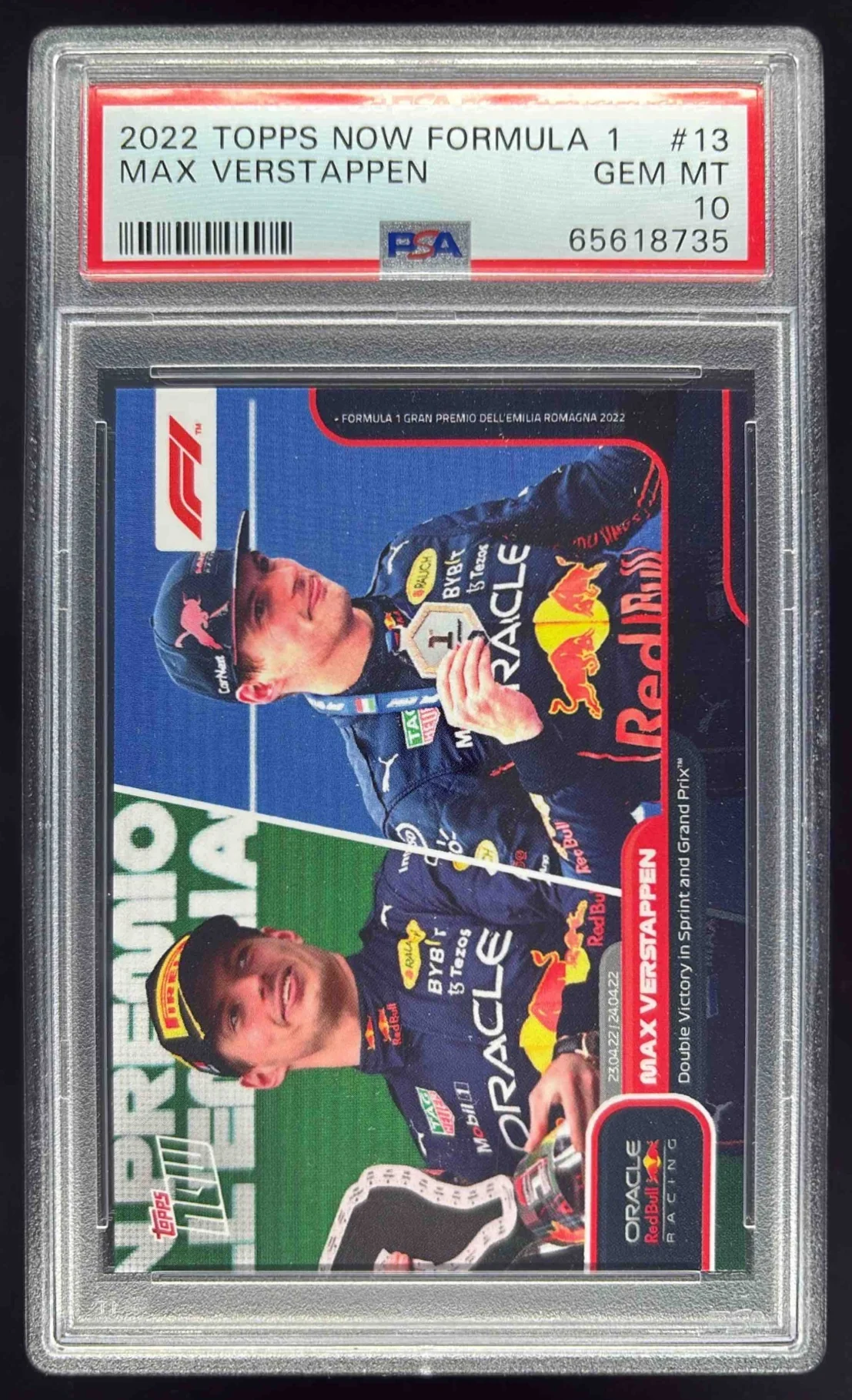 2022 Topps Now Formula 1 #013 Max Verstappen PSA 10