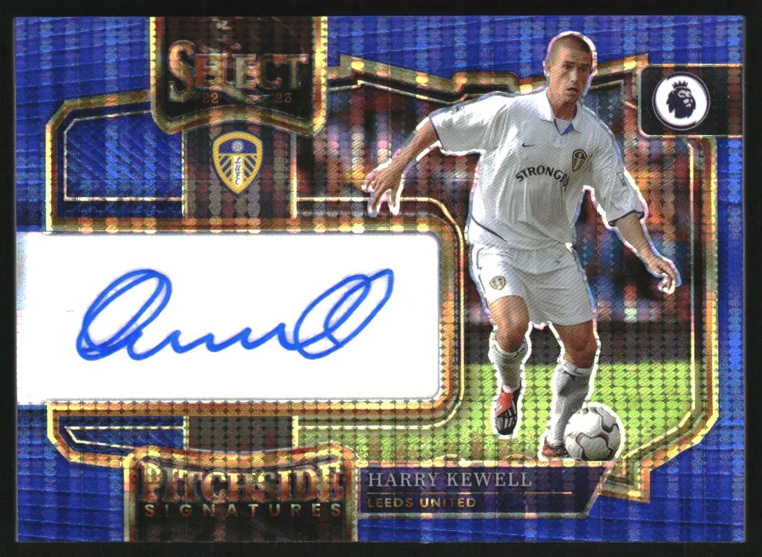2022-23 Select English Pitchside Signatures Blue Pulsar Harry Kewell Auto