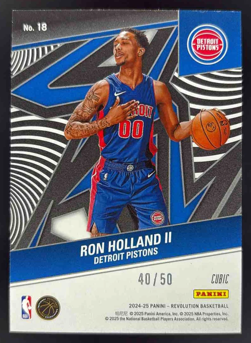 2024-25 Panini Revolution Rookie Revolution Cubic #18 Ron Holland II RC /50 - Image 2