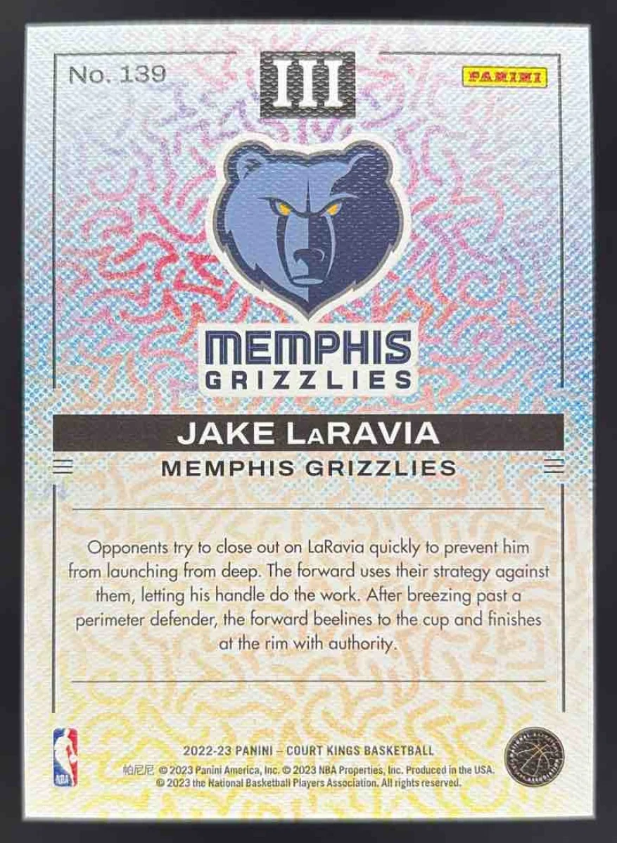2022-23 Panini Court Kings #139 Jake LaRavia Tier Three RC - Image 2