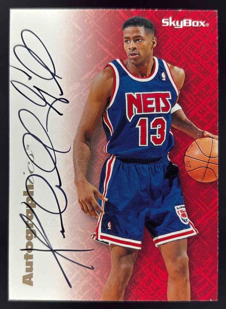 1996-97 Skybox Z-Force Autographics Black Ink #NNO Kendall Gill Auto