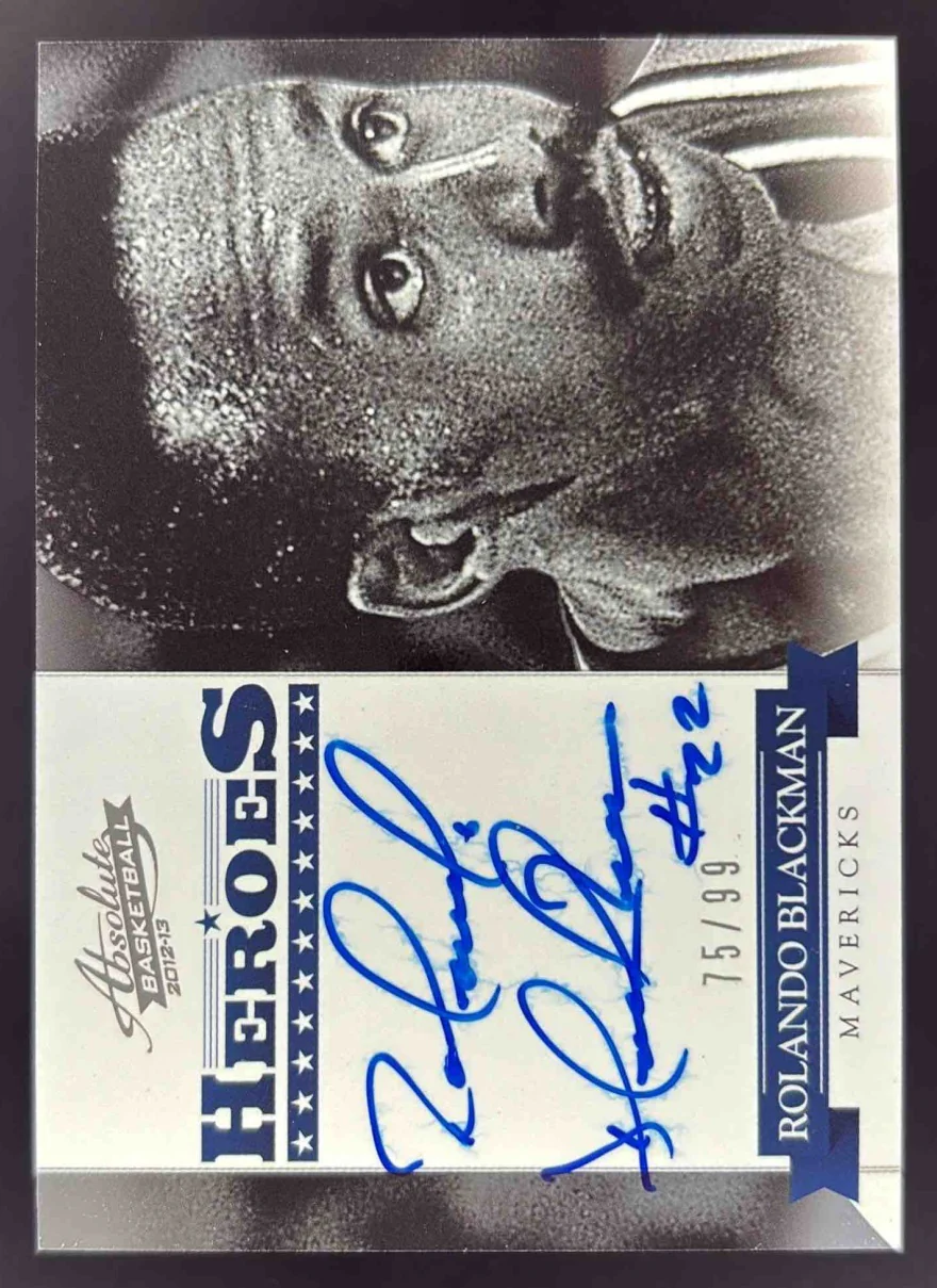 2012-13 Panini Absolute Heroes Autographs #4 Rolando Blackman Auto /99