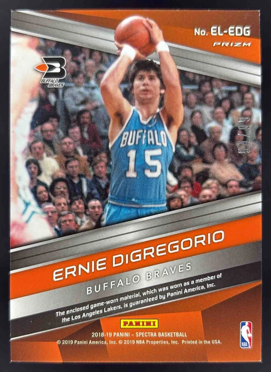 2018-19 Panini Spectra Epic Legends #EL-EDG Ernie DiGregorio /99 - Image 2