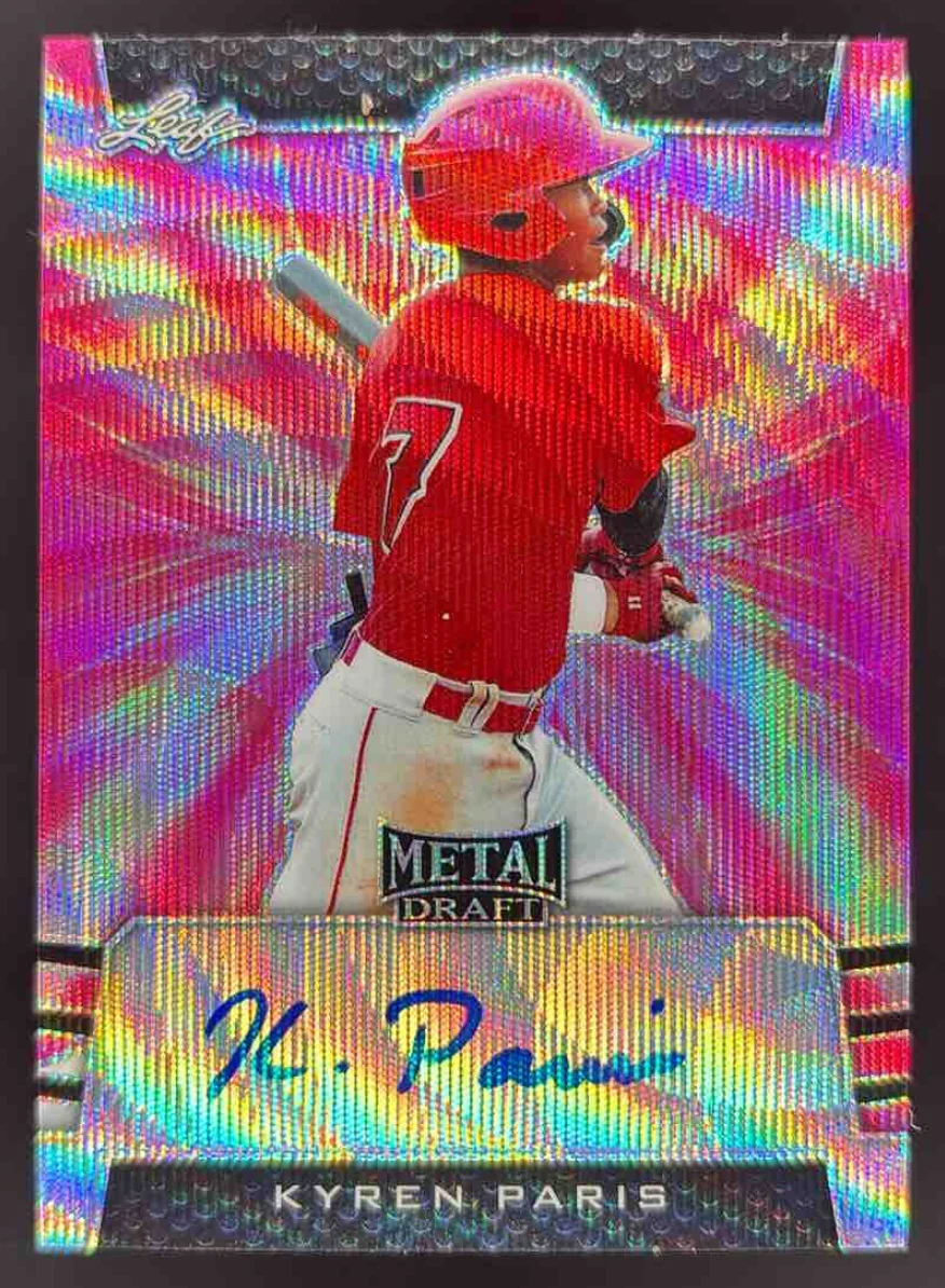 2019 Leaf Metal Draft Pink Wave #BA-KP1 Kyren Paris Auto /10