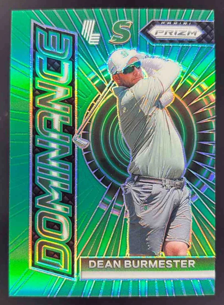 2024 Panini Prizm LIV Dominance Green Prizm #8 Dean Burmester /18