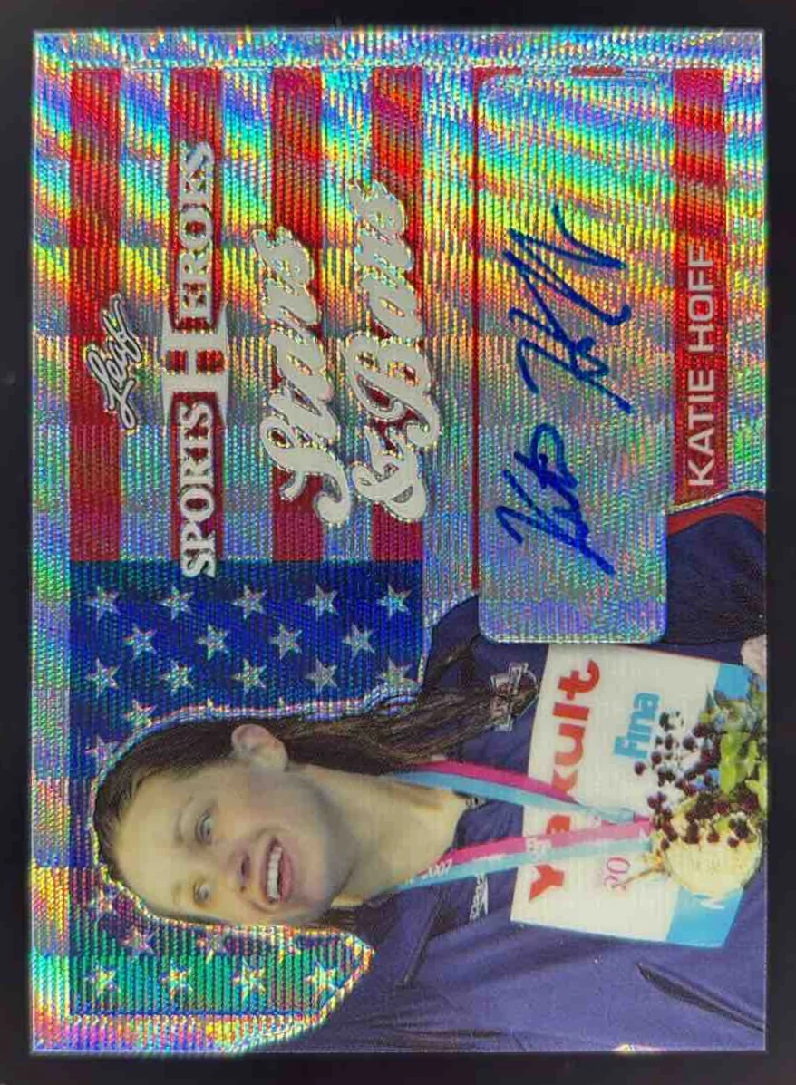 2017 Leaf Metal Sports Heroes Stars and Bars Wave #SB-KH1 Katie Hoff Auto /25