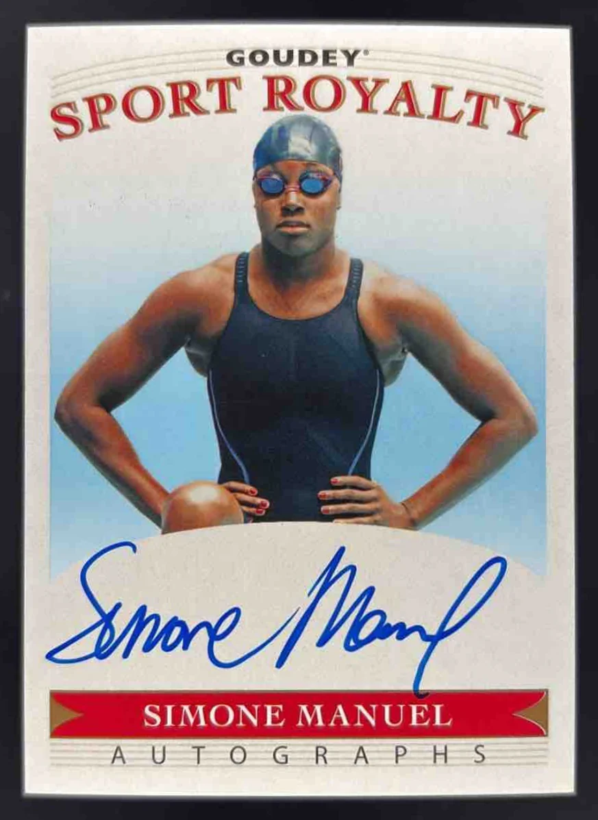 2020 Upper Deck Goodwin Champions Goudey Sport Royalty Simone Manuel Auto